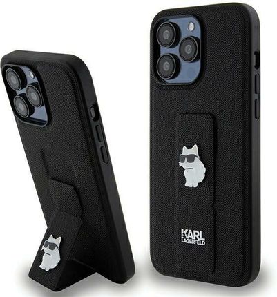 Karl Lagerfeld Klhcp13Xgsachpk Iphone 13 Pro Max 6.7" Czarny/Black Hardcase Gripstand Saffiano Choupette Pins