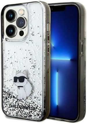 Karl Lagerfeld Klhcp14Llkcnsk Iphone 14 Pro 6.1" Transparent Hardcase Liquid Glitter Choupette