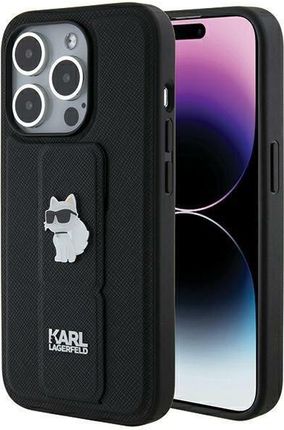 Karl Lagerfeld Klhcp14Xgsachpk Iphone 14 Pro Max 6.7" Czarny/Black Hardcase Gripstand Saffiano Choupette Pins