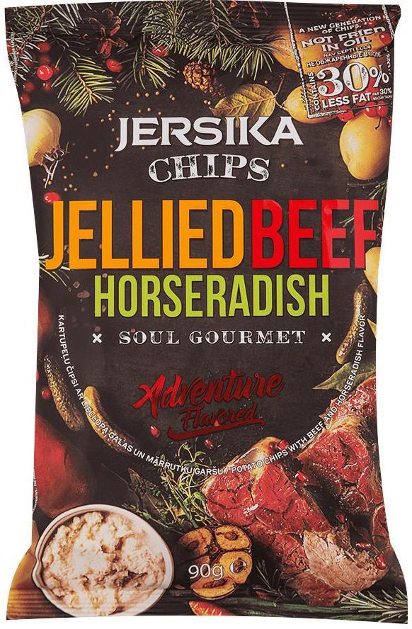 Jersika S Chipsy Ziemniaczane O Smaku Wołowiny I Chrzanu 90g Ceny i