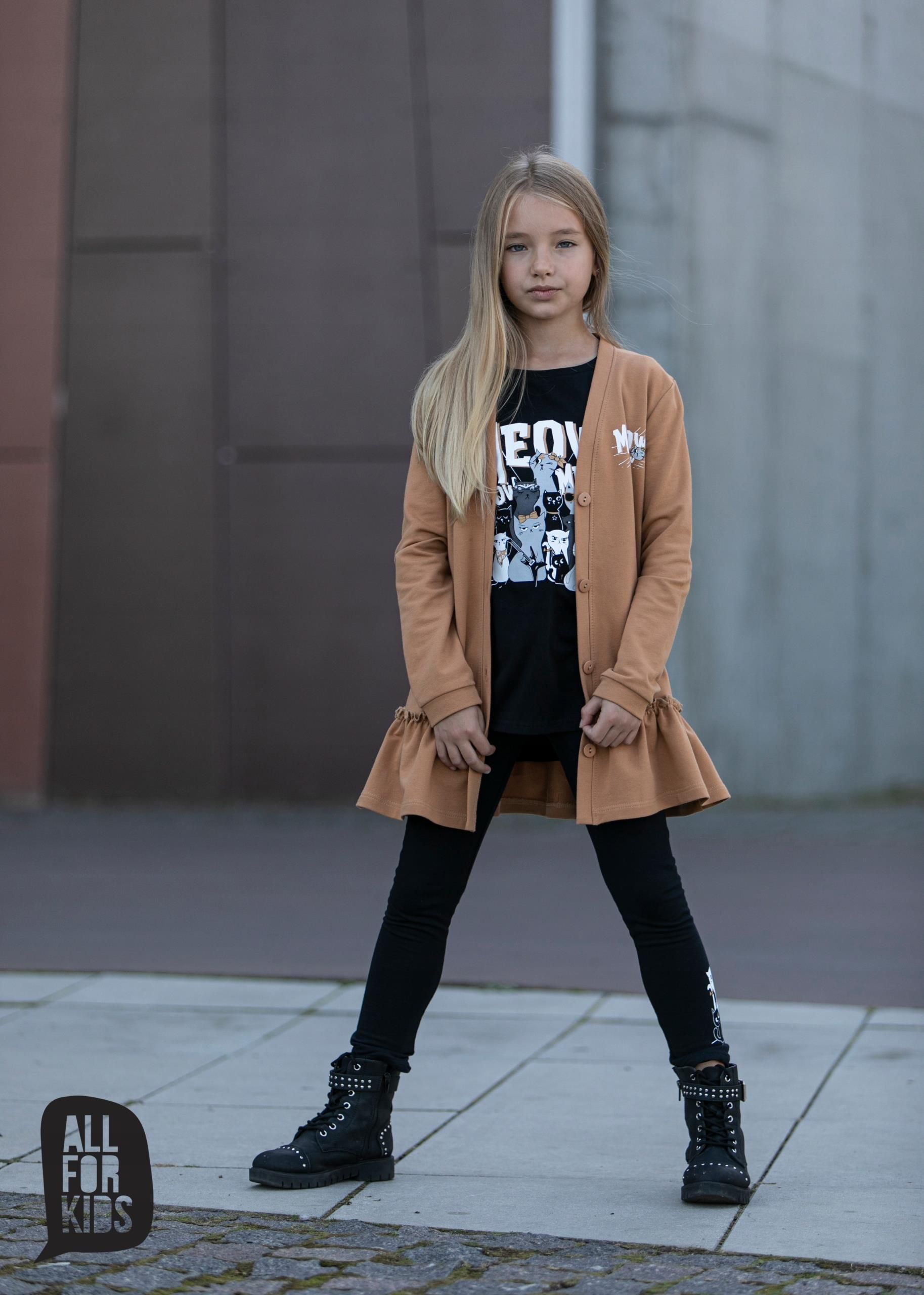 Kardigan dziewczęcy All for kids musztardowy 104 - Ceny i opinie - Ceneo.pl