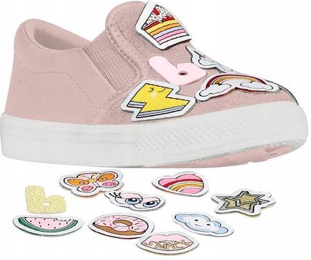 Buty sportowe BIBI dziecięce różowe skórzane wsuwane 32