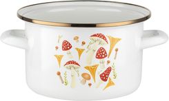 Garnek emaliowany Emalia Polska Pleszew Grzybki 18 cm 2,65 l