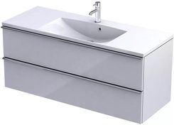 Zdjęcie Szafka podumywalkowa 120 cm dwie szuflady bez uchwytów Oristo Etna biała OR52-SD2S-120-1 - Lubin