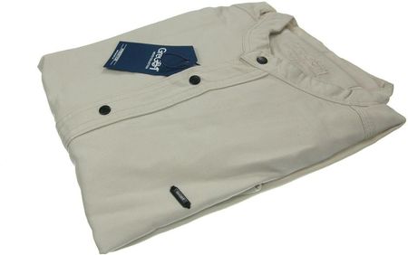 Ładna modna męska beżowa dżinsowa koszula ze stójką z długim rękawem XXL GreGo1