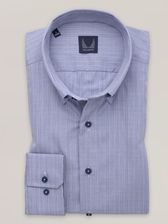 Zdjęcie Błękitna klasyczna koszula w kratę - Wołów