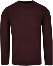 Zdjęcie Bawełniany, Męski Sweter z Delikatną Fakturą Materiału - Adriano Guinari - Bordowy SWADGAW23STYLE6winemelU - Krosno