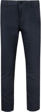 Eleganckie Męskie Spodnie, Zwężane (Slim Fit) – RIGON - Grafit z Granatem SPRGNz3920szarogranatSL