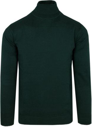 Męski Golf Bawełniany - Adriano Guinari - Zieleń Butelkowa SWADGAW23GOLFgreen1