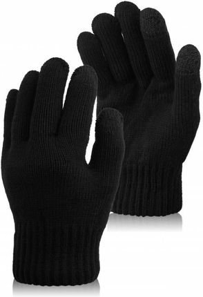Rękawiczki zimowe męskie czarne akryl Paolo Peruzzi