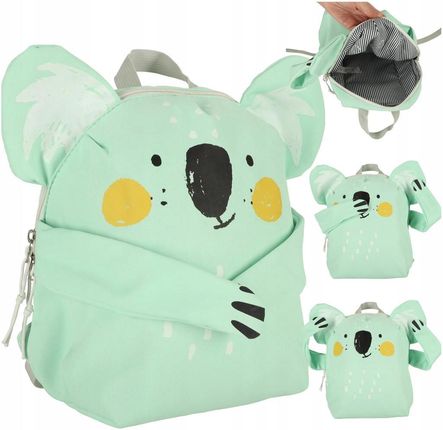 Ikonka Plecak Przedszkolaka Szkolny Koala Zielony