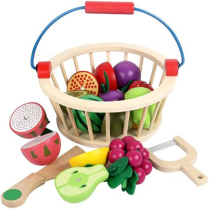 Toys4Edu Sprytne Zabawki Drewniany Koszyk Z Owocami