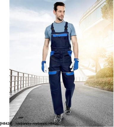 Ardon Cool Trend - Spodnie Ochronne, Klasyczne Ogrodniczki Męskie O Sportowym Kroju Niebieski H8102 48