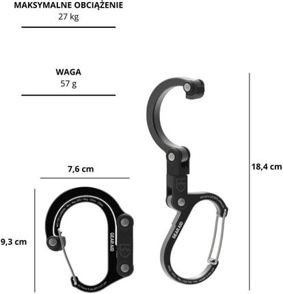 Gearaid Heroclip Medium Stealth Black - zdjęcie 4