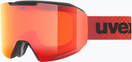 Gogle Narciarskie Uvex Evidnt Attract Cv Black Matt/Mirror Red/Contrastview Orange/Clear 22/23