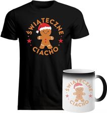 Komplet na Święta - Świąteczne ciacho v3 - koszulka + magiczny kubek z nadrukiem