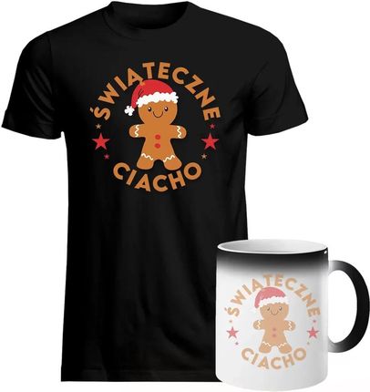 Komplet na Święta - Świąteczne ciacho v3 - koszulka + magiczny kubek z nadrukiem