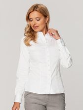 Zdjęcie Klasyczna biała bluzka ze stylowymi guzikami - Reda