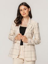 Zdjęcie Beżowa marynarka damska w kratę - Wrocław