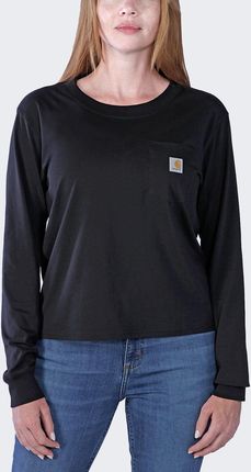 Koszulka damska z długim rękawem Carhartt Lightweight Pocket N04 czarny