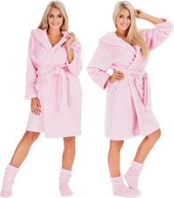 Zdjęcie Szlafrok damski Nancy Pink + skarpety L/XL - Łapy