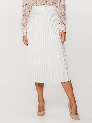 Biała spódnica plisowana