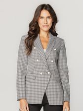 Zdjęcie Dwurzędowa marynarka damska w pepitkę - Libiąż