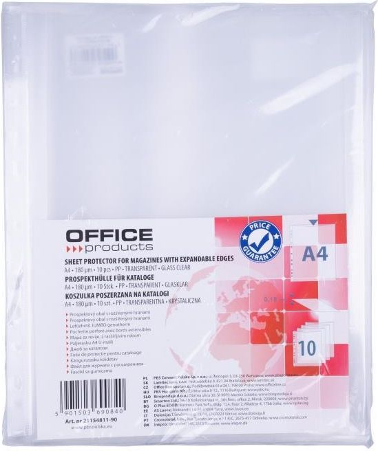 Office Products Koszulki A4 Krystaliczne Na Katalogi 180Mic. 1Szt ...