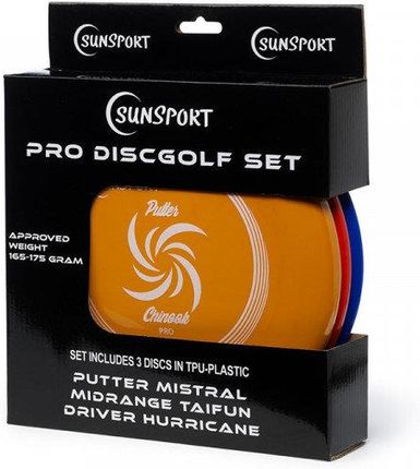 Tactic Sunsport Discgolf/Frisbee Golf Zestaw 3 Dysków Profesjonalny