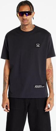 FRED PERRY x RAF SIMONS Printed Patch Relaxed Tee Black