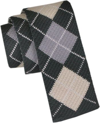 Krawat Knit (Dzianinowy) - Wzór Geometryczny - Alties - Kolorowy KRALTS1006