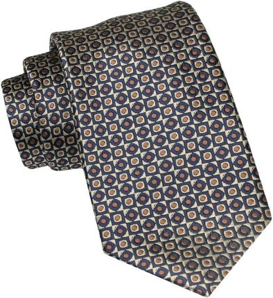 Krawat Męski, Klasyczny - ALTIES - Wzór Geometryczny KRALTS0959
