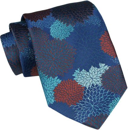 Klasyczny Krawat Męski - ALTIES - Kolorowy w Kwiaty KRALTS0877