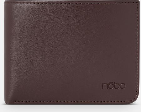 Płaski męski portfel skórzany Nobo brązowy