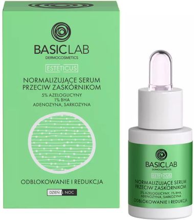 BasicLab normalizujące serum przeciw zaskórnikom z 5% azeloglicyny i 1% BHA 15ml