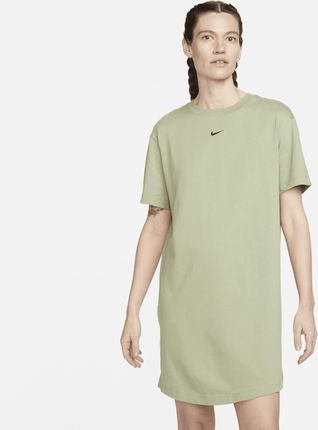Damska sukienka typu T-shirt o kroju oversize Nike Sportswear Chill Knit - Zieleń