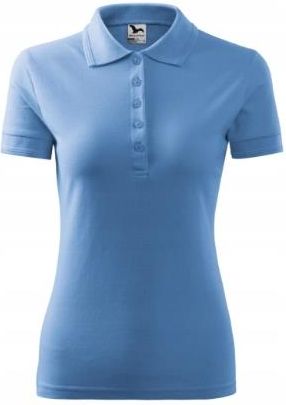 Koszulka polo Damska Pique Malfini 210 T-shirt błękitna M