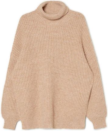 Cropp - Beżowy sweter z golfem - Beżowy