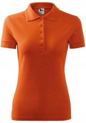 Koszulka polo Damska Pique Malfini 210 T-shirt pomarańczowa S