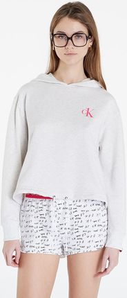 Calvin Klein Ck1 Lounge Ft L/S Hoodie Snow Heather/ Pink Splendor Wsb