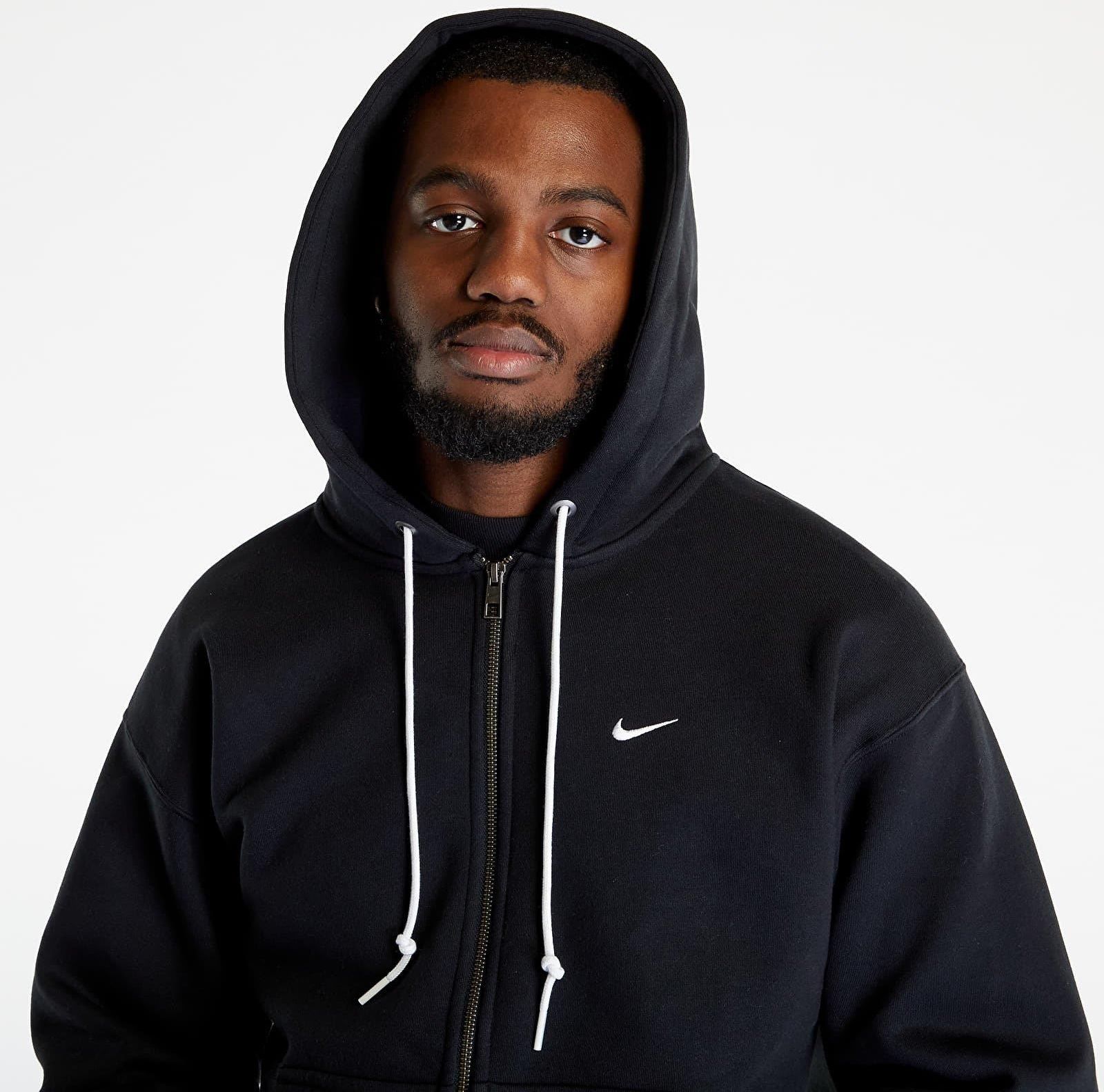 【Nike】ナイキ SOLO SWOOSH FULL-ZIP HOODIE パーカー Nike Solo Swoosh Full-Zip Hoodie Black/ White - Ceny i