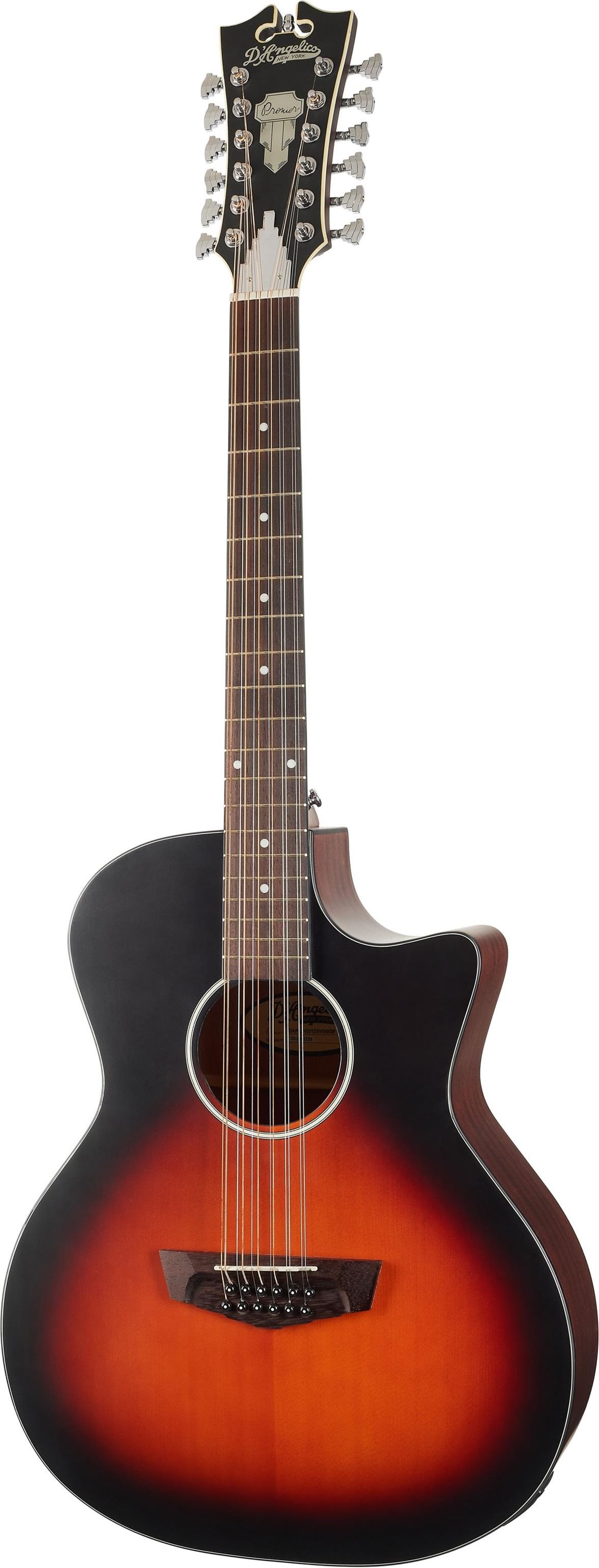 D'Angelico Fulton LS Grand Auditorium 12-String CE Satin Vintage Sunbu ...