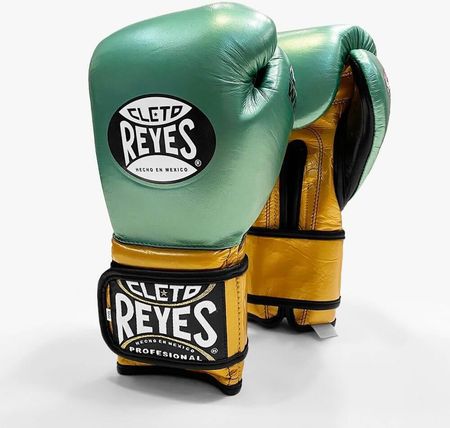 Cleto Reyes Rękawice Bokserskie Velcro Sparing Gloves Gold/Green