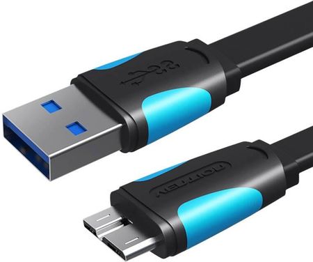 Vention Płaski USB3.0 A do Micro B VAS-A12-B100 1m Czarny (56720)
