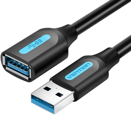 Vention USB 3.0 męski-żeński CBHBF 1m czarny PVC (56477)