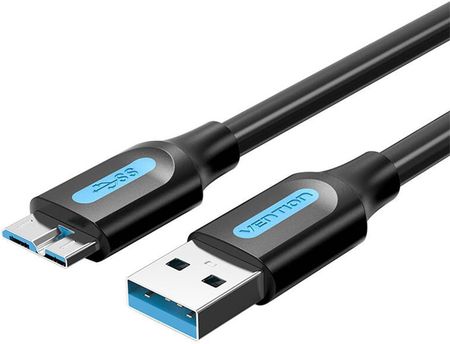 Vention USB 3.0 A męski do Micro-B męski COPBI 3m czarny PVC (56231)
