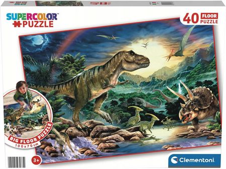 Clementoni Clementon Puzzle Dla Dzieci Duże Xxl Dinozaury 40El.