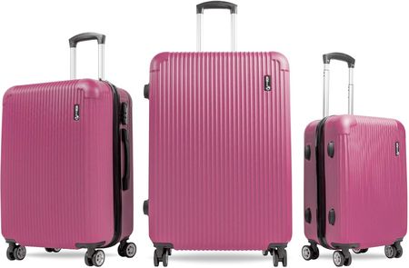 Aga Travel Zestaw walizek podróżnych MR4652 Różowy