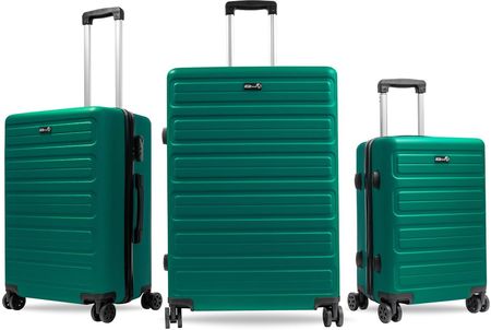 Aga Travel Zestaw walizek podróżnych MR4657 Ciemnozielony