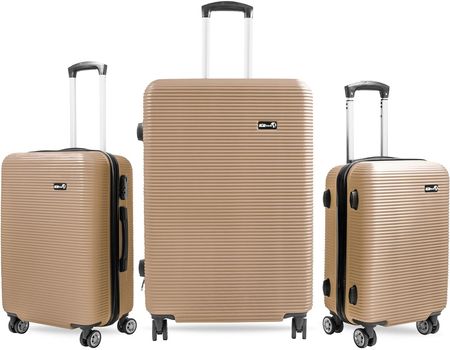 Aga Travel Zestaw walizek podróżnych MR4651 Złoty